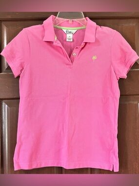 Lilly Pulitzer polo golf shirt pink size small